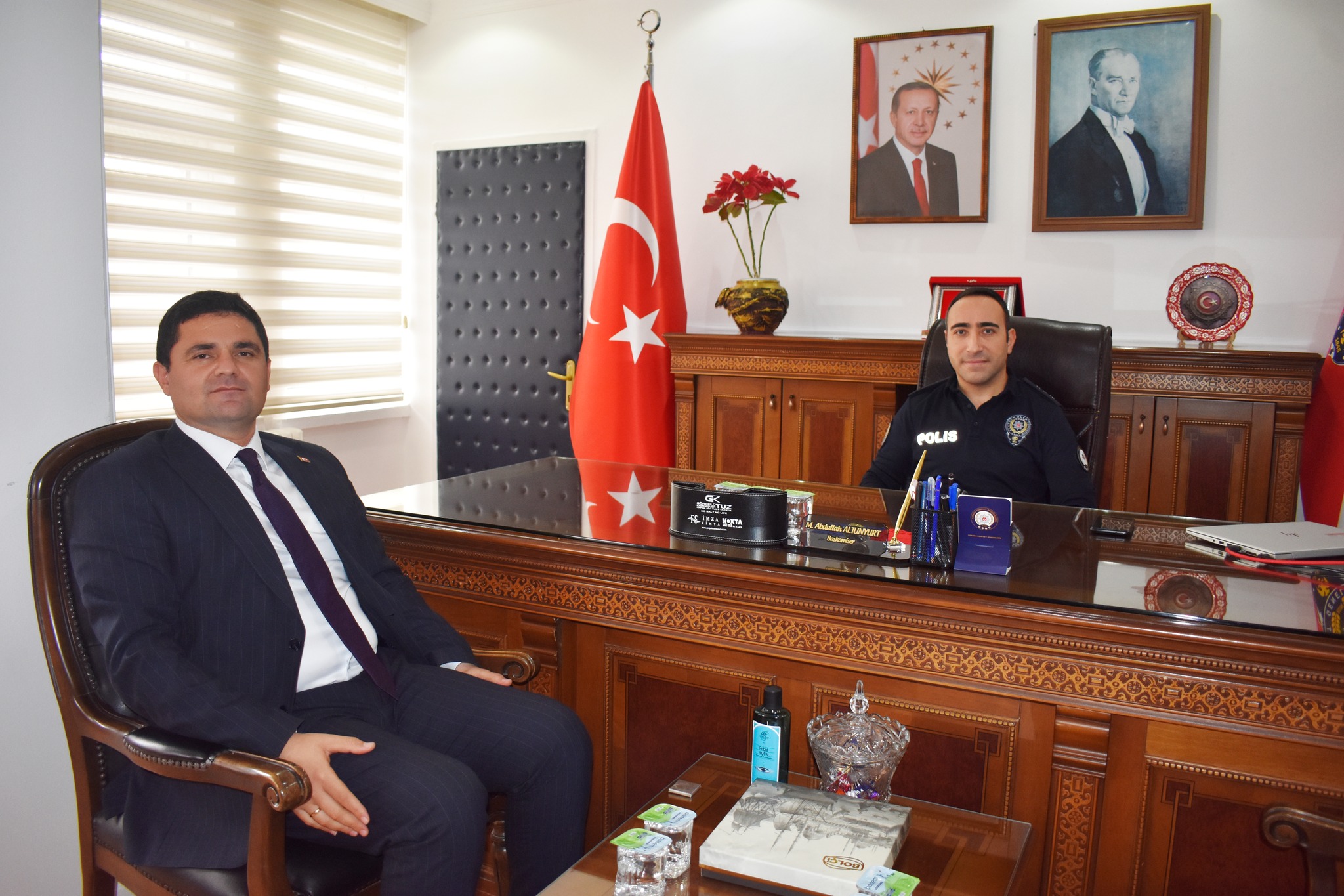 Başkanımız Mustafa Koçak, İlçe Emniyet ve İlçe Jandarmayı Ziyaret Etti