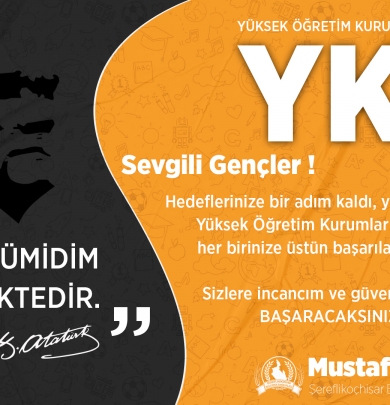 Başkanımız Mustafa Koçak'tan YKS Başarı Mesajı