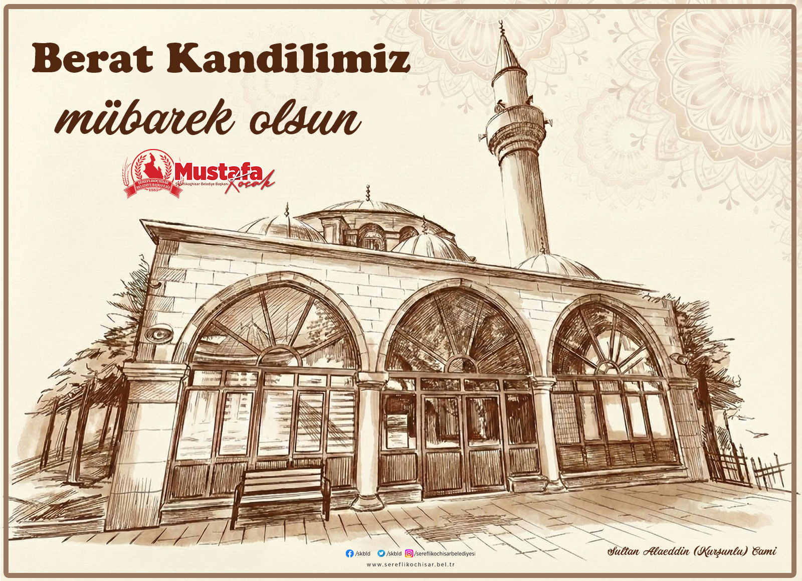 Başkanımız Mustafa Koçak'ın Berat Kandili Mesajı