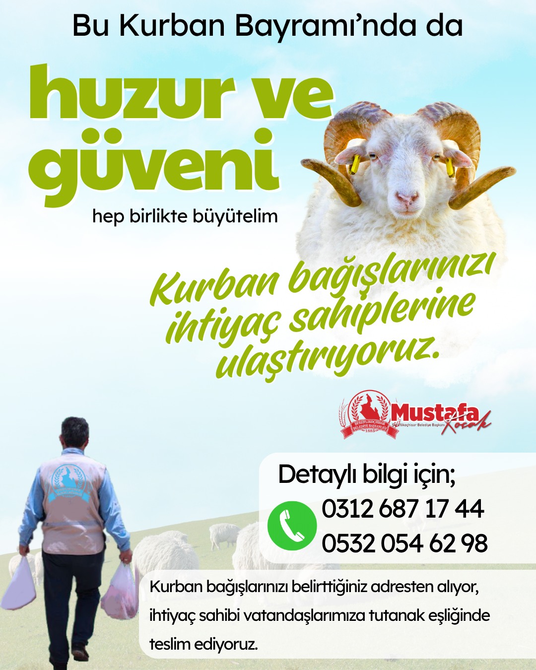 Kurban bağışlarınızı ihtiyaç sahiplerine ulaştırıyoruz