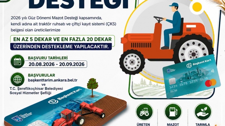 2026 Güz Dönemi Mazot Desteği başvuruları başlıyor