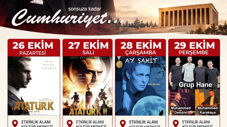 29 Ekim Cumhuriyet Bayramı etkinliklerimize tüm hemşehrilerimizi bekliyoruz