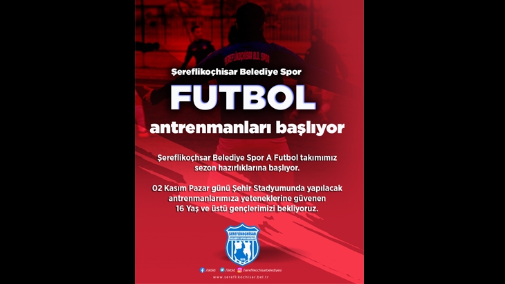 A futbol takımımız antrenmanlara başlıyor
