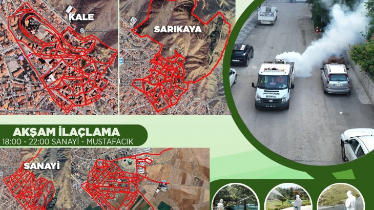 Çarşamba günkü ilaçlama çalışması