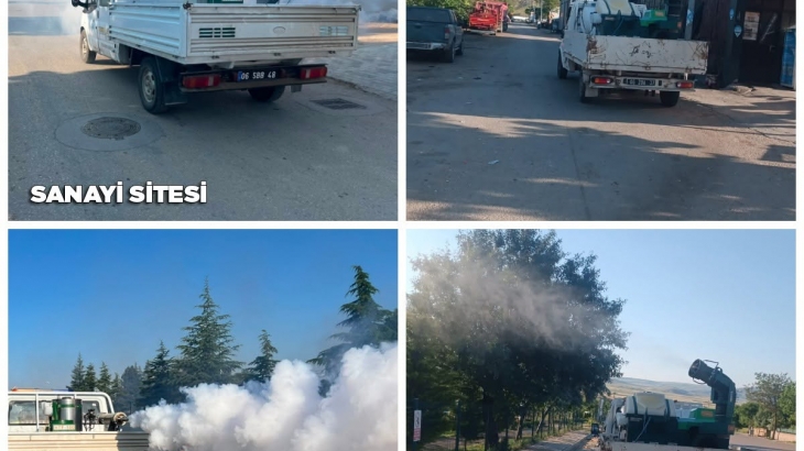 Cuma gününe ait ilaçlama çalışmasından