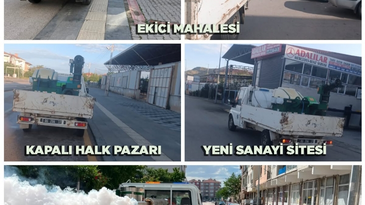 Cumartesi günü ilaçlanan mahallelerimiz