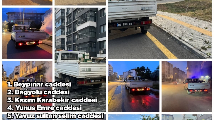 Cumartesi gününe ait ilaçlama çalışmalarından