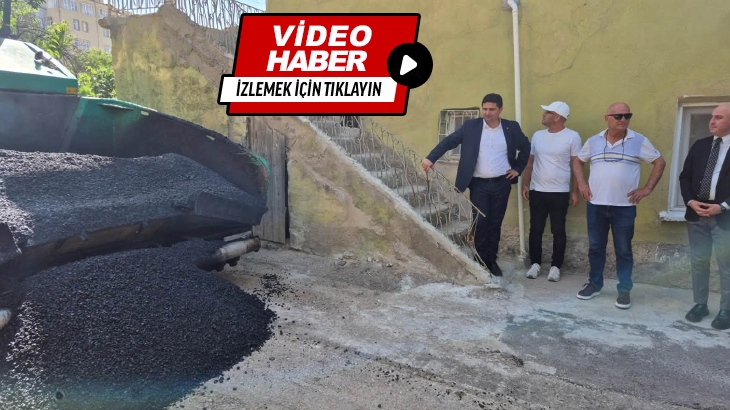 Hürriyet Mahallemizde sıcak asfalt serim çalışması