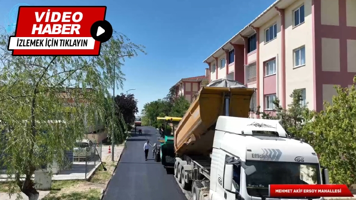 Mehmet Akif Ersoy Mahallesi sıcak asfalt serim çalışmaları