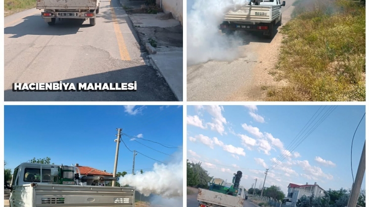 Salı günü ULV (soğuk sisleme) ve termal sıcak sisleme ilaçlama çalışmalarımız yapıldı