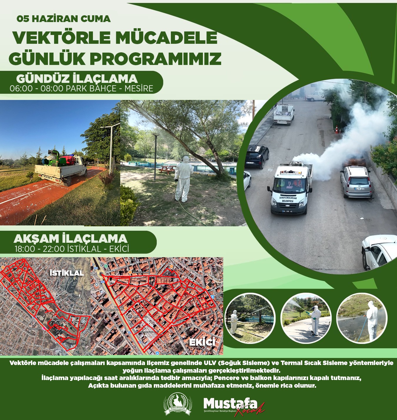 Perşembe Günü de Vektörle Mücadelede Ekiplerimiz Sahada!