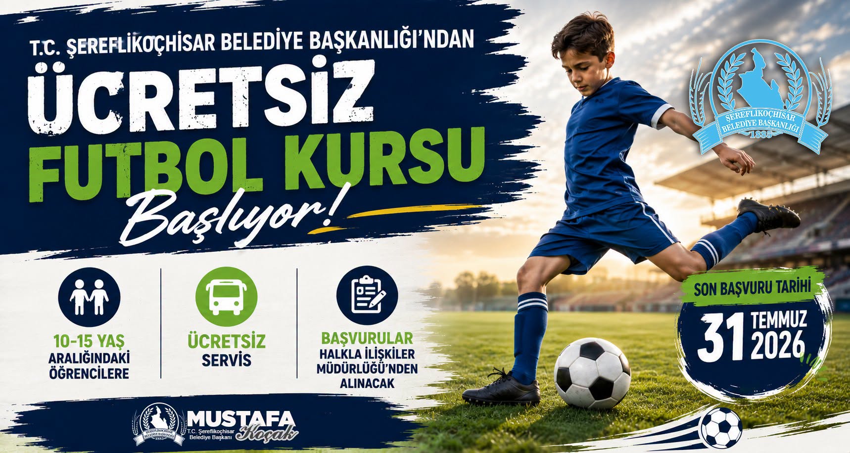 ÜCRETSİZ FUTBOL KURSU BAŞLIYOR!
