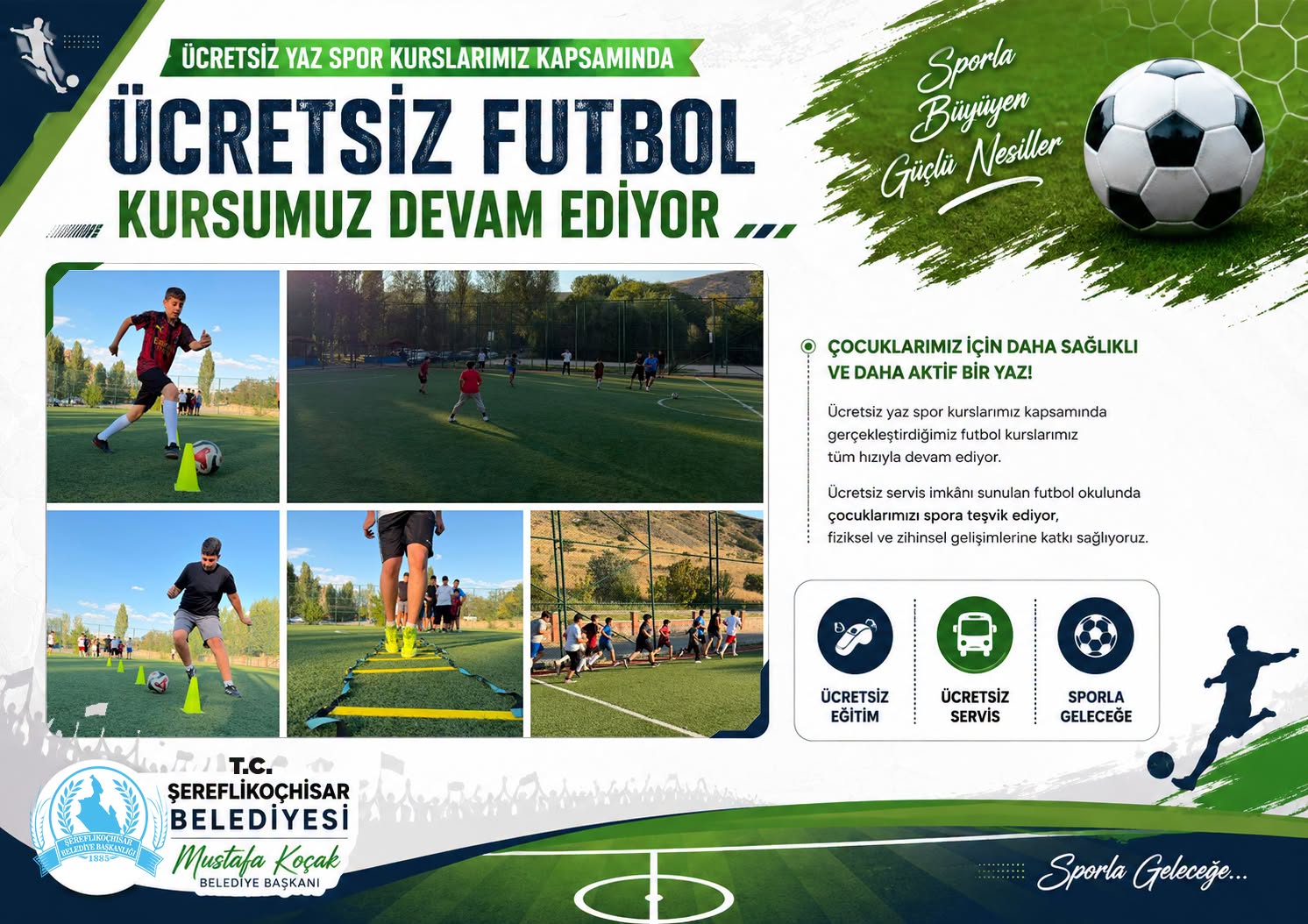 Ücretsiz Futbol Kursumuz tüm hızıyla devam ediyor!