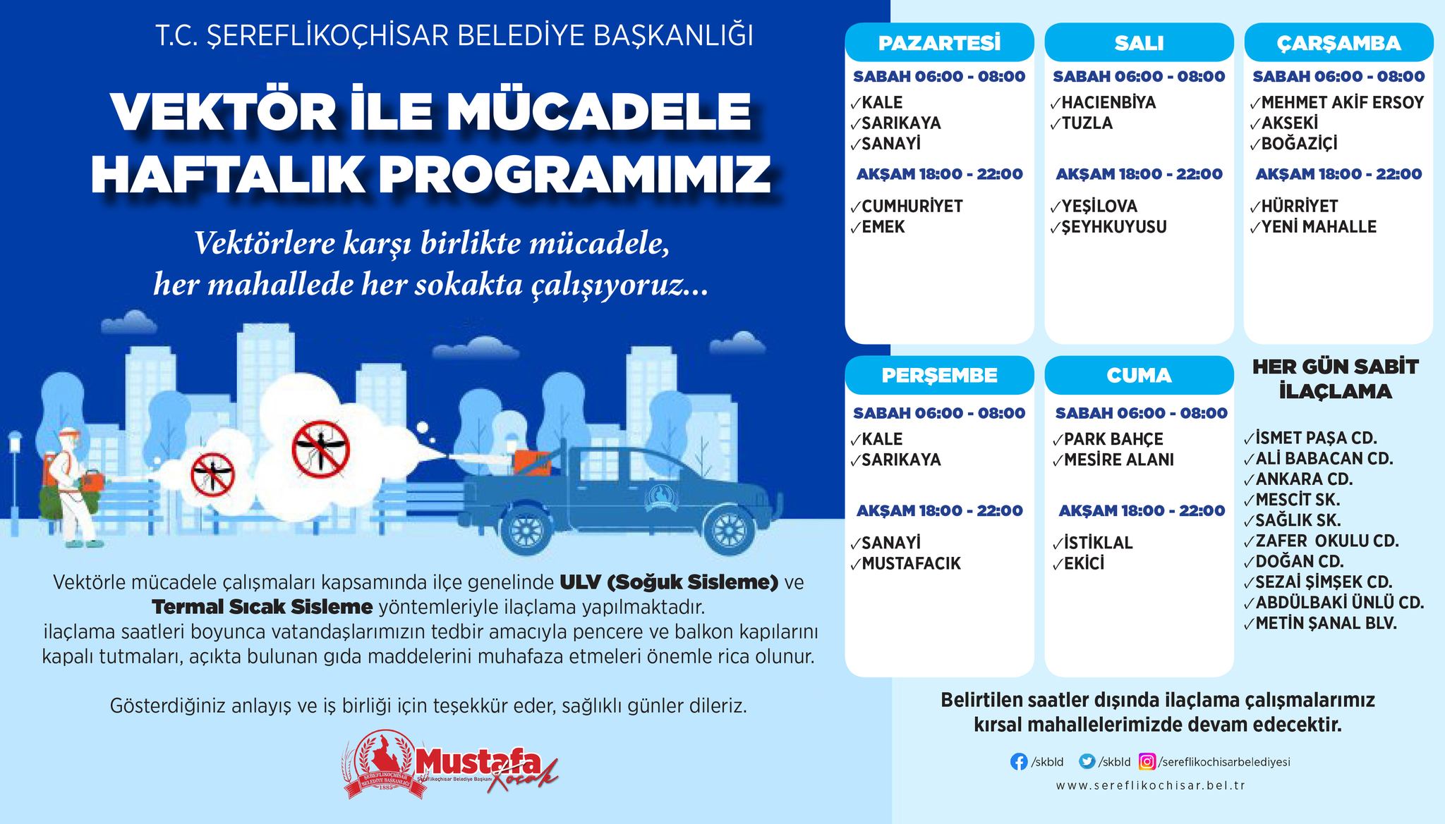 Vektör ile mücadele çalışmalarımız gerçekleştirilmektedir