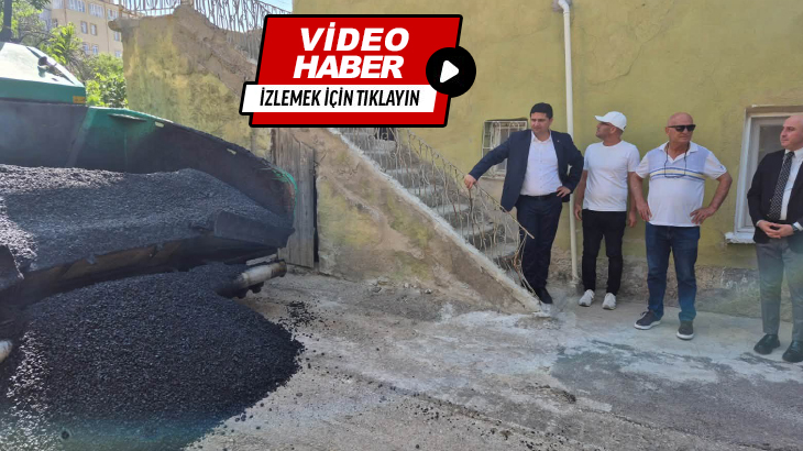 Hürriyet Mahallemizde sıcak asfalt serim çalışması