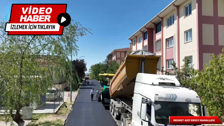 Mehmet Akif Ersoy Mahallesi sıcak asfalt serim çalışmaları