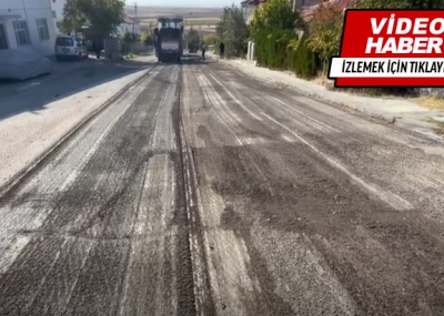 Akseki Mahallesinde yol kazıma çalışması